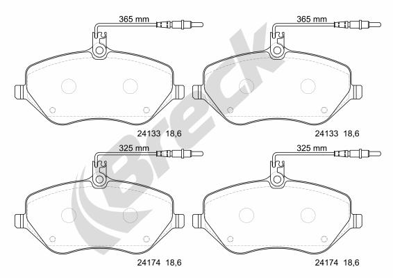 Set placute frana,frana disc 24133 00 701 10 BRECK